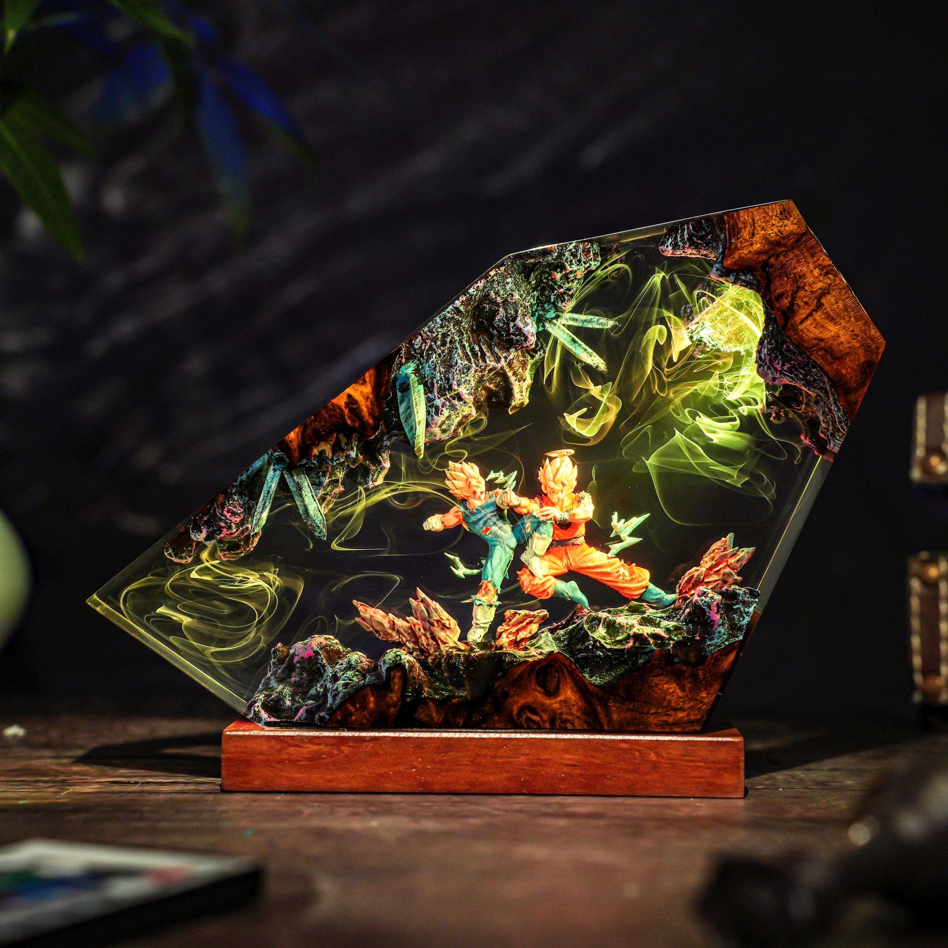 Goku & Vegeta Epoxy Resin Hand - Resin Art Goku ulasan dan harga