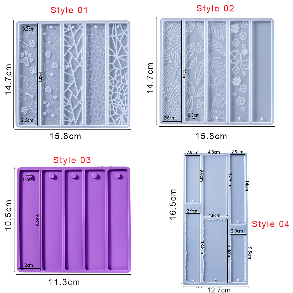 DIY Crystal Epoxy Resin Mold L - Resin Art Bookmark ulasan dan harga