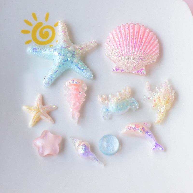 10PCS Cute Sea Theme Resin San - Resin Art Beach Theme ulasan dan harga