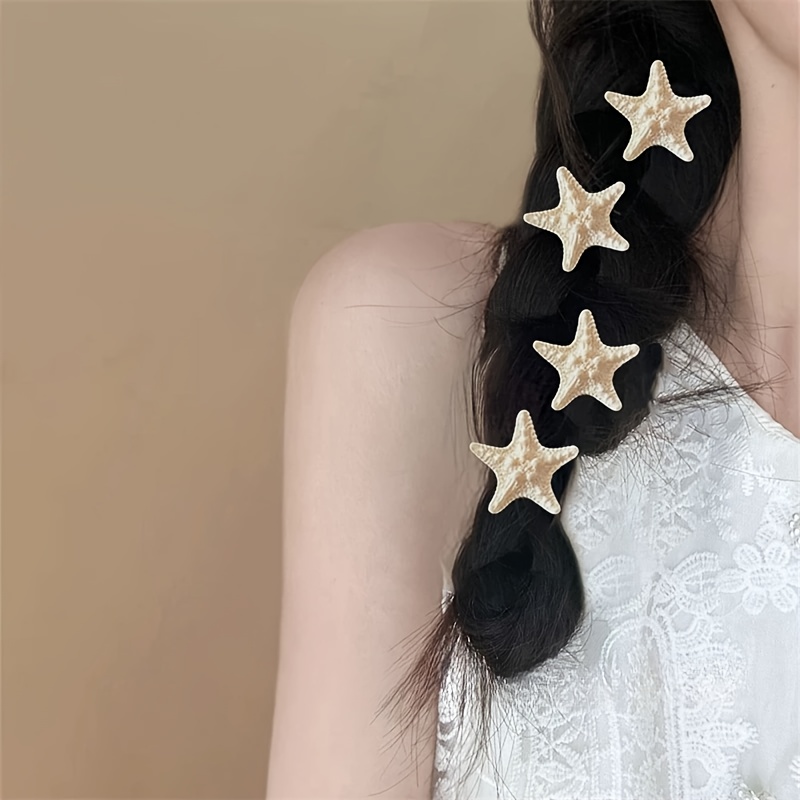 Set of 4 Elegant Starfish Hair - Resin Art Beach Theme ulasan dan harga