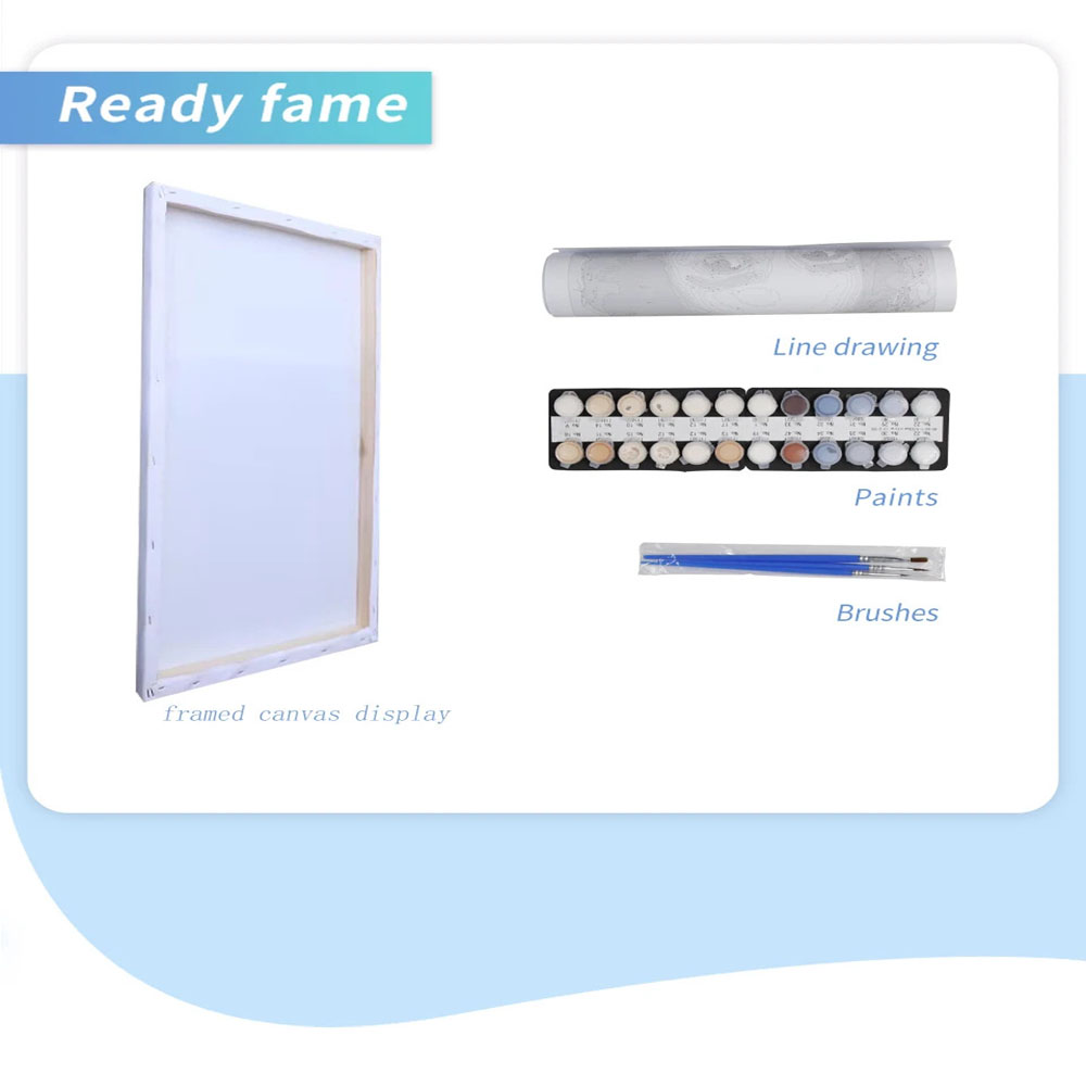 Painting By Numbers Road betwe - Resin Art On Canvas ulasan dan harga