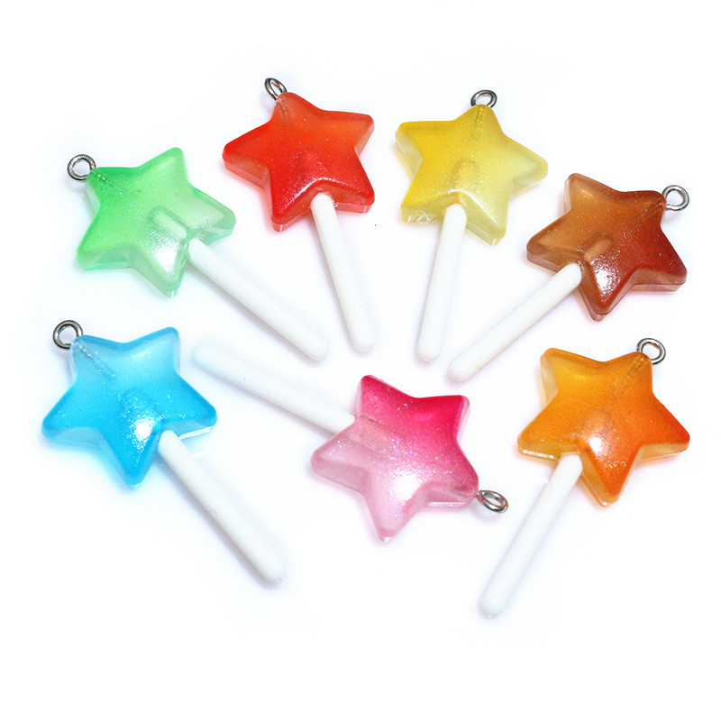 10pcs Resin Pendants Shiny Rou - Resin Art Glitter ulasan dan harga