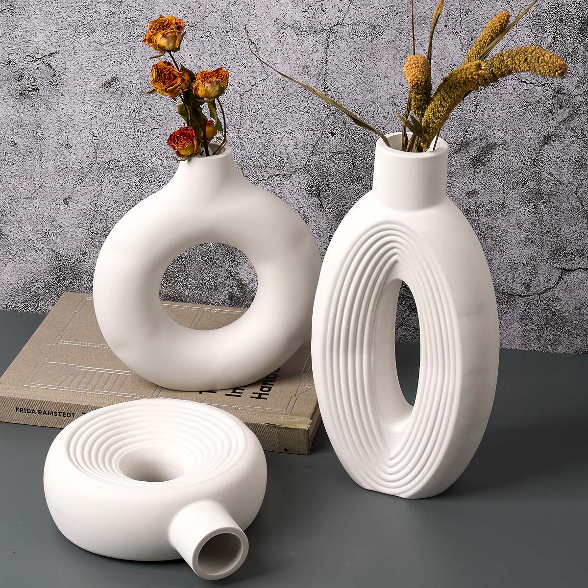 Nordic Stripe Vase Silicone Mo - Resin Art Table ulasan dan harga
