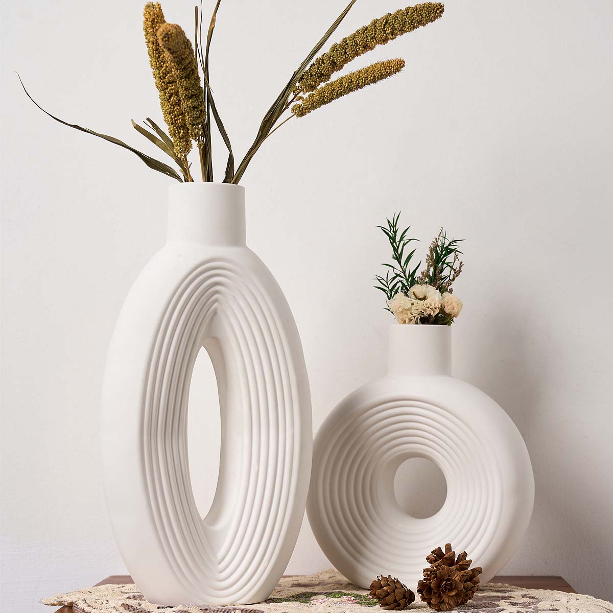 Nordic Stripe Vase Silicone Mo - Resin Art Table ulasan dan harga