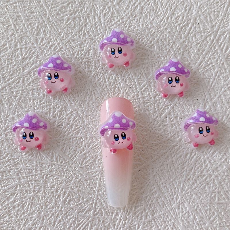 2/10/20pcs Kirby Nail Charms 3 - Resin Art Workshop ulasan dan harga