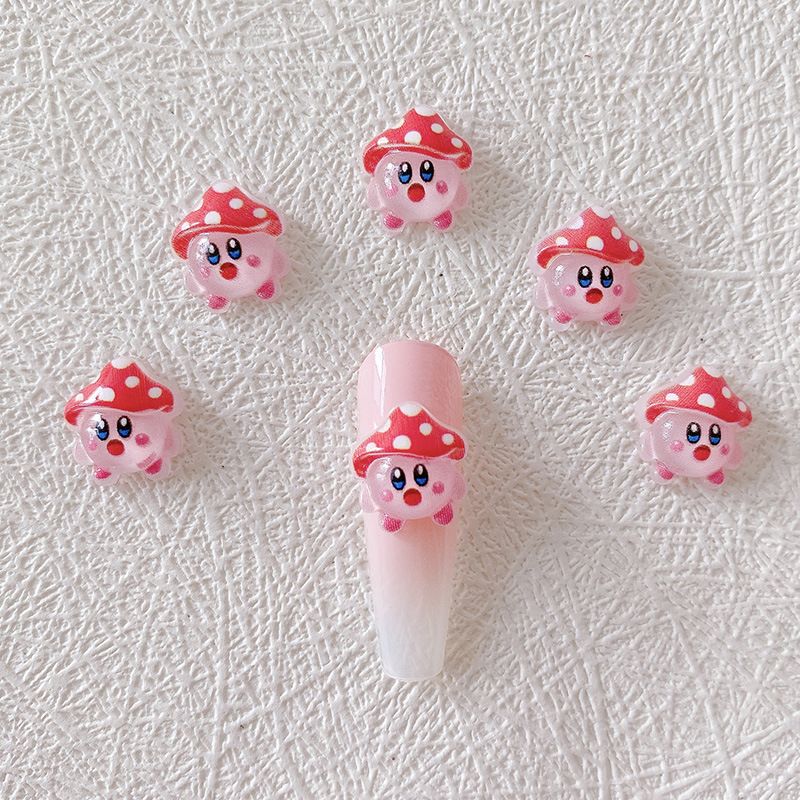 2/10/20pcs Kirby Nail Charms 3 - Resin Art Workshop ulasan dan harga