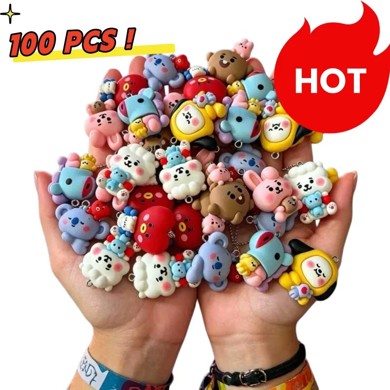 7pcs BT21 Resin Cartoon Charm  - Resin Art Box ulasan dan harga