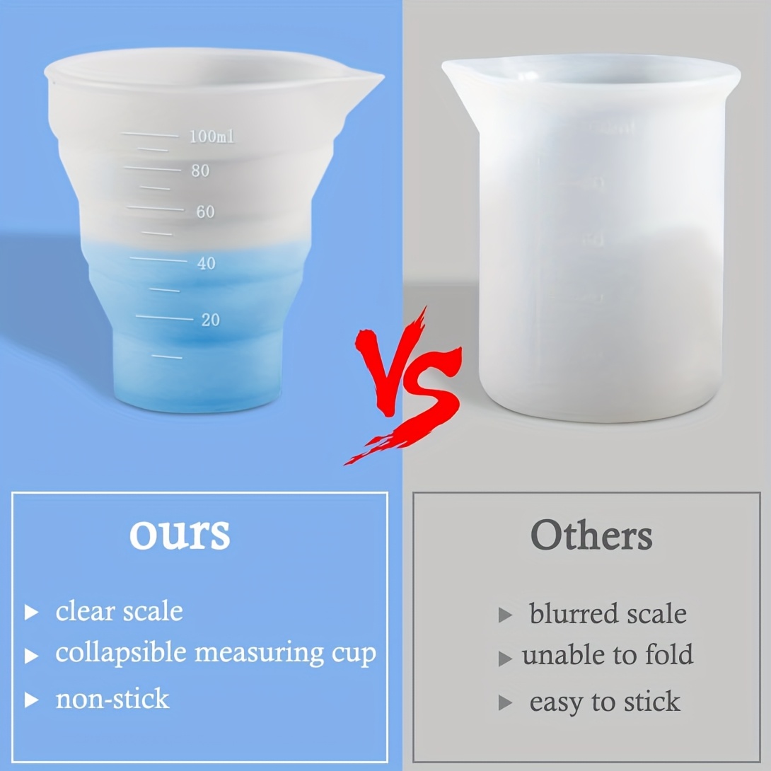 50-500ml Foldable Silicone Mea - Resin Mixing Cup ulasan dan harga