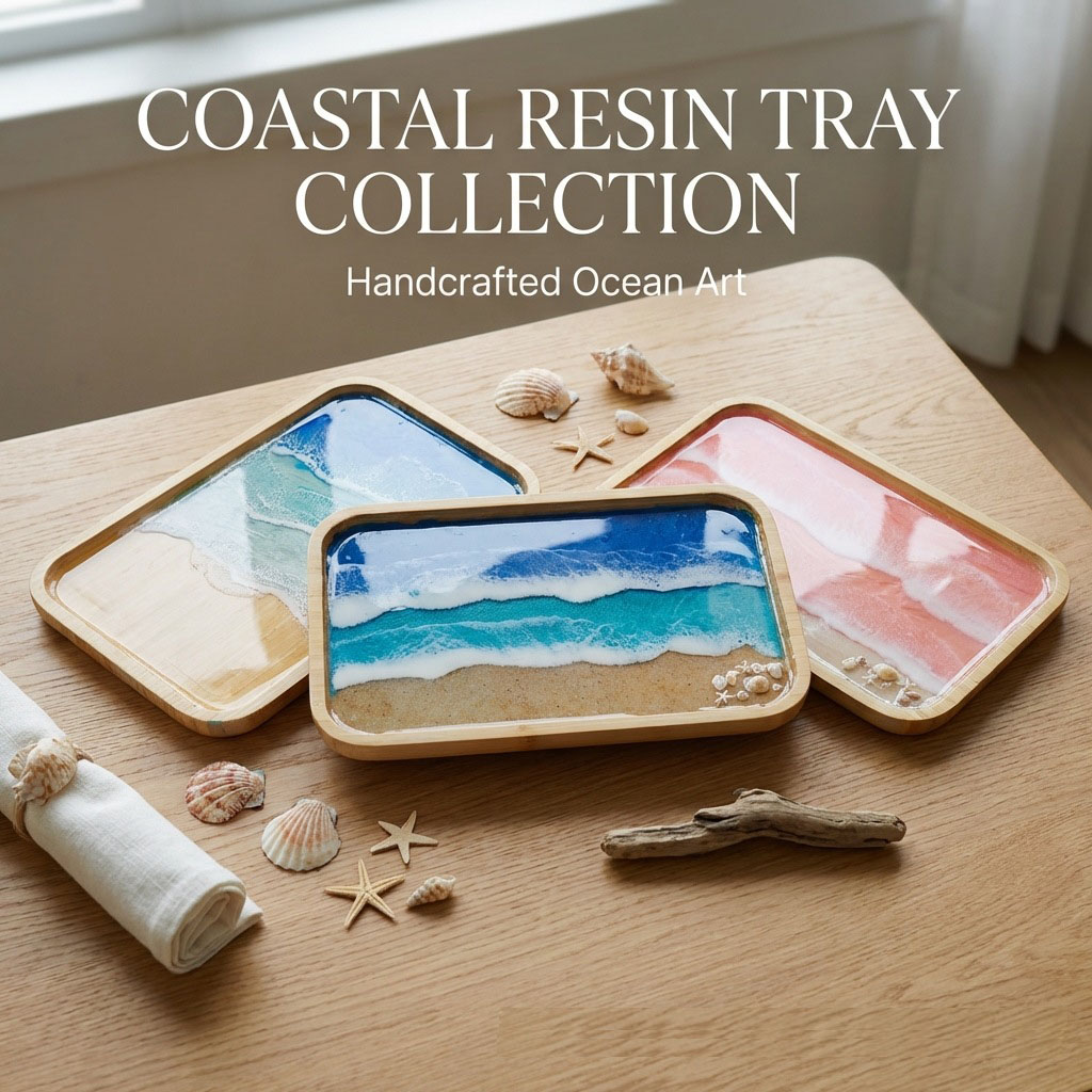 Epoxy Resin Ocean Art Decorati - Resin Art Kitchen ulasan dan harga