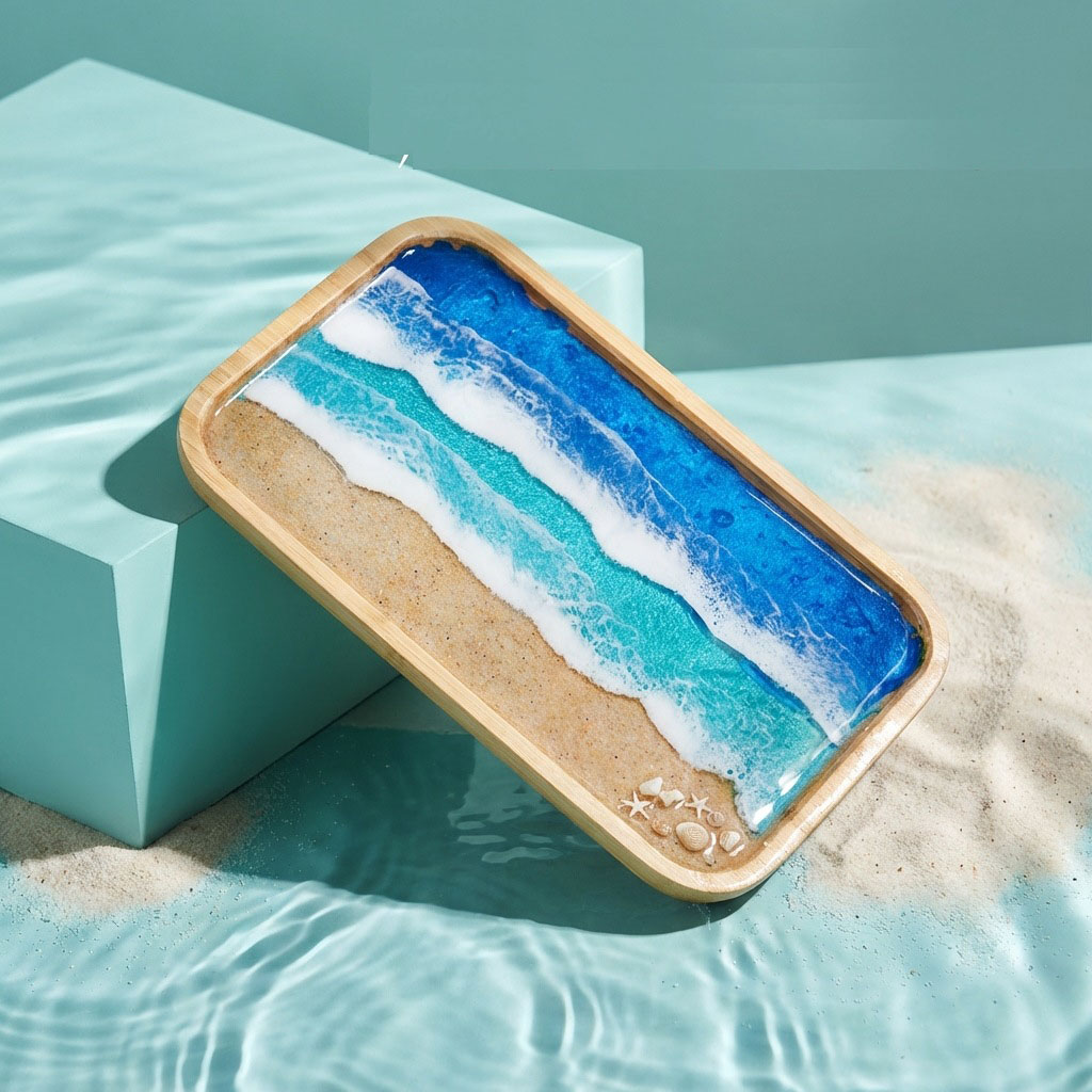 Epoxy Resin Ocean Art Decorati - Resin Art Kitchen ulasan dan harga