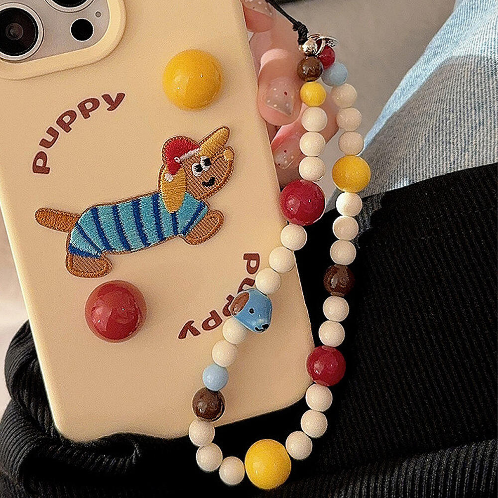 Cute Dog Bear Cheese Pendant M - Resin Art Phone Case ulasan dan harga