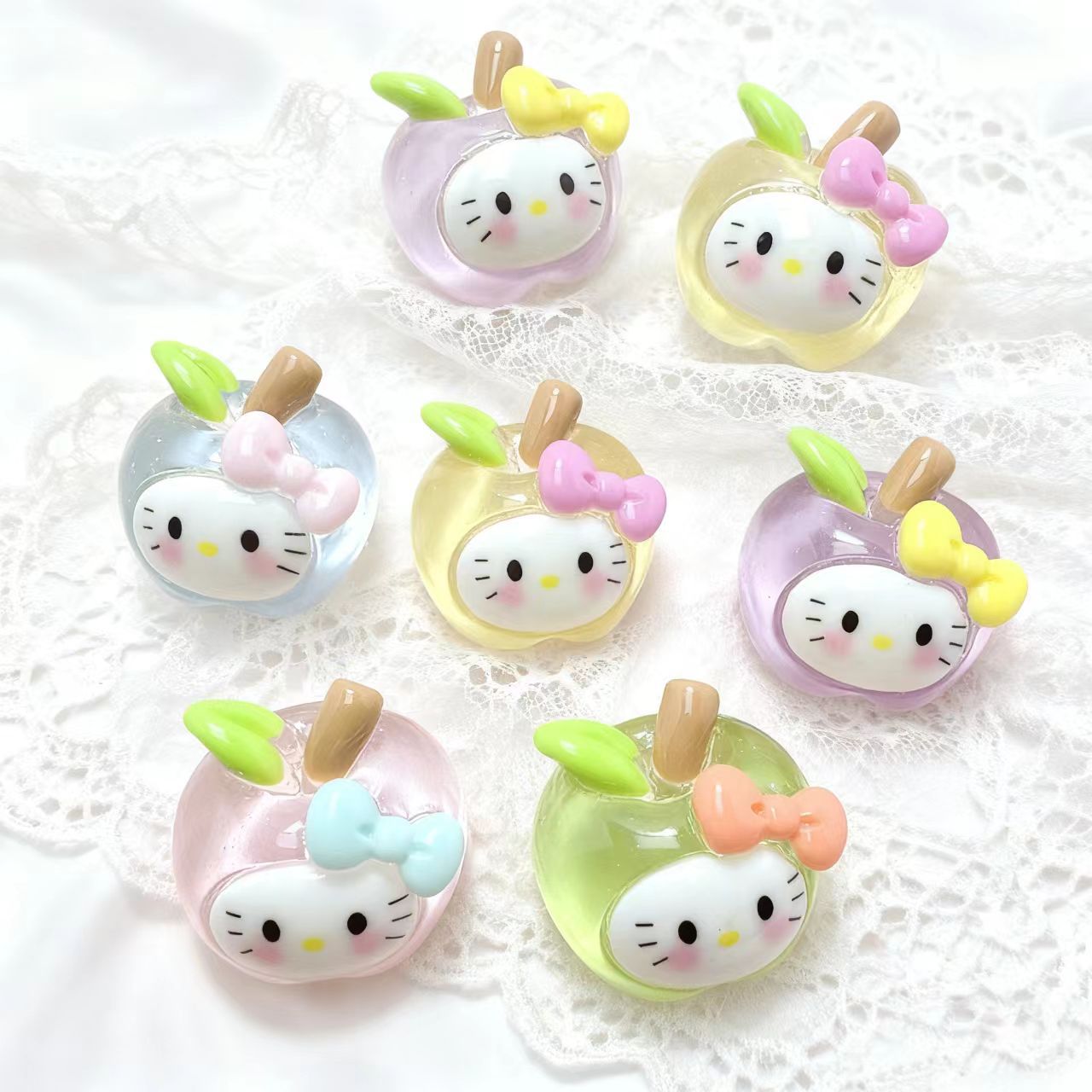 10/100pcsLuminous Apple Hello  - Resin Art Phone Case ulasan dan harga