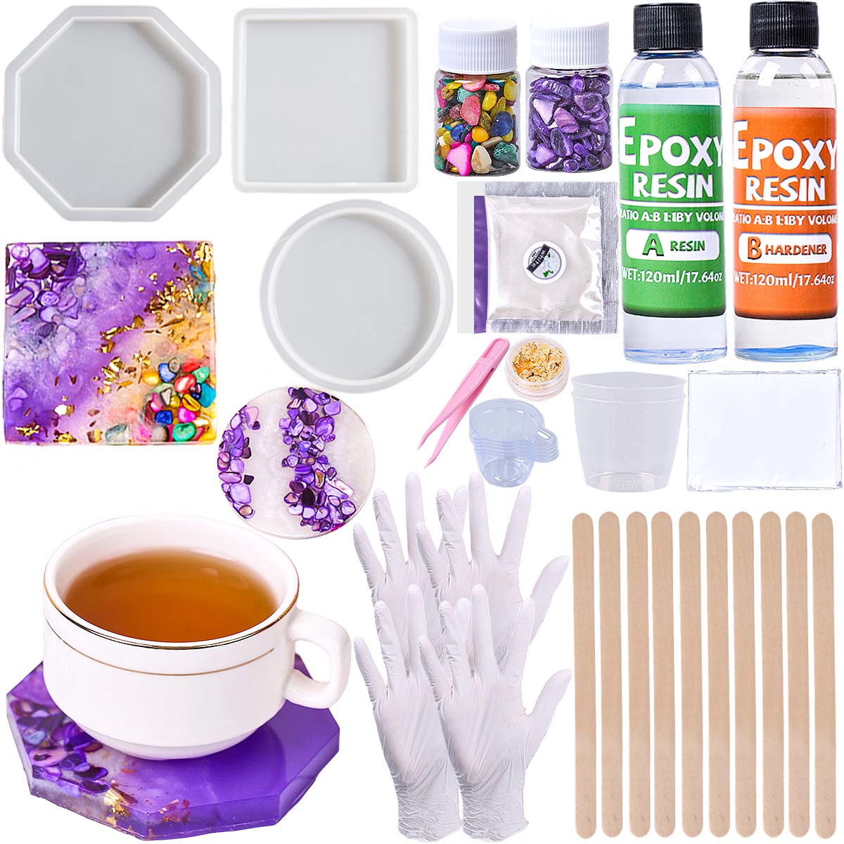 Epoxy Resin Coaster Making Kit - Epoxy Resin Ab ulasan dan harga