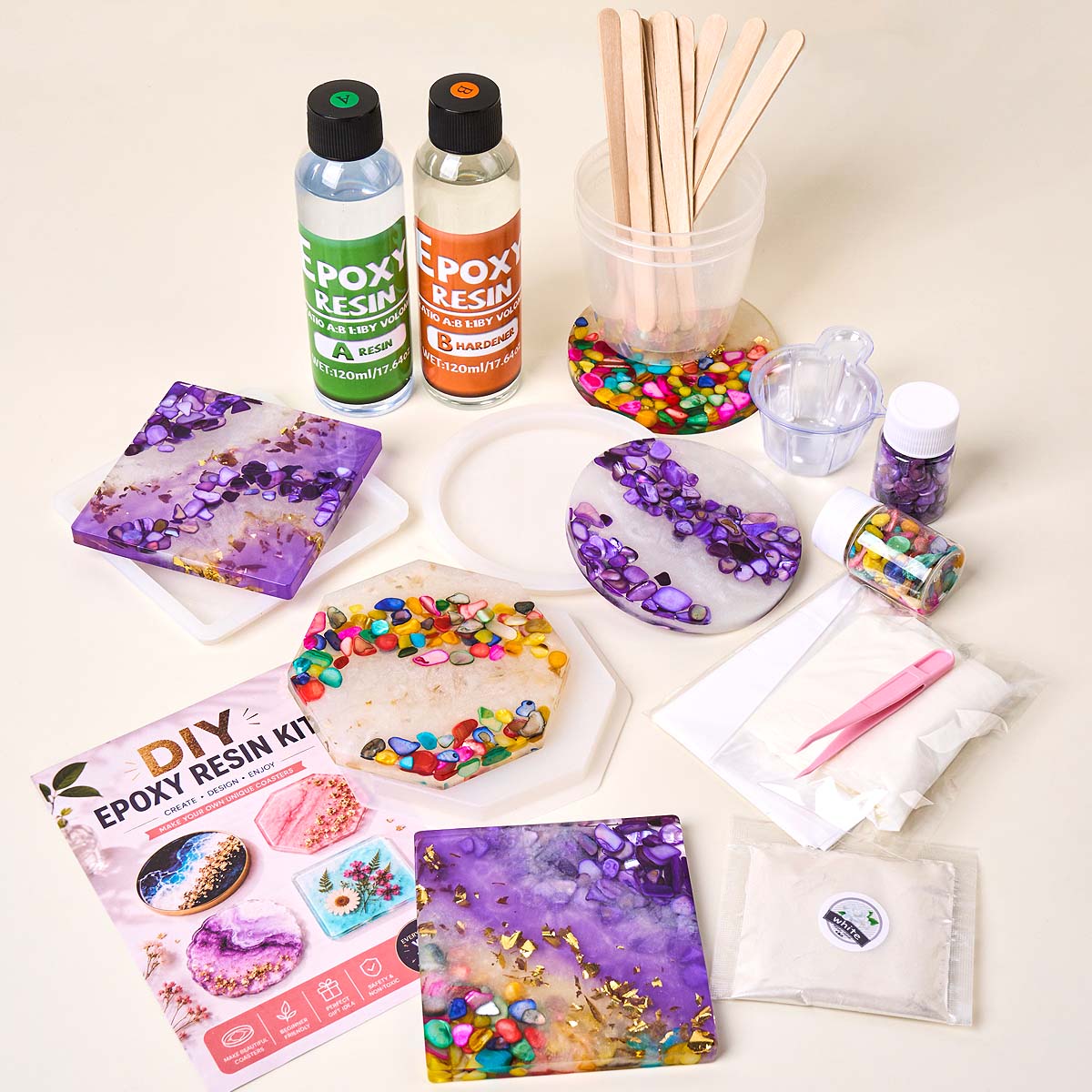 Epoxy Resin Coaster Making Kit - Epoxy Resin Ab ulasan dan harga