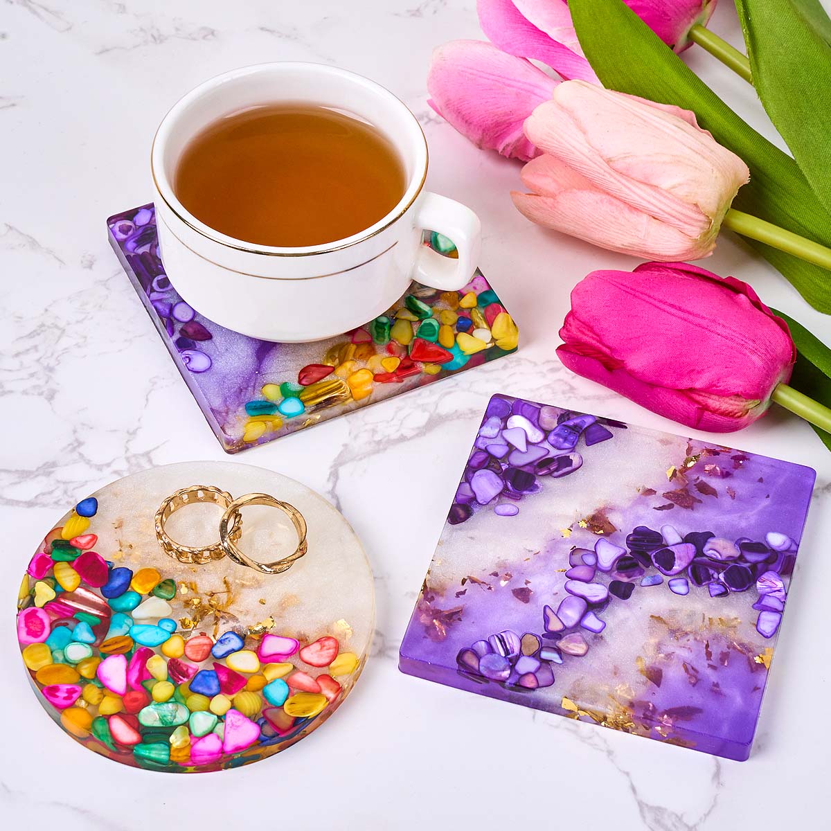 Epoxy Resin Coaster Making Kit - Epoxy Resin Ab ulasan dan harga