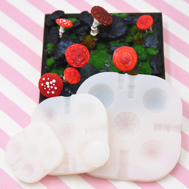 2pcs/set Mini Mushroom Silicon - Resin Art Clay ulasan dan harga