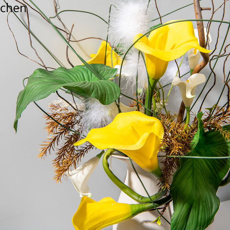 LYY  Artificial Flowers Fake F - Resin Art Coffee Table ulasan dan harga