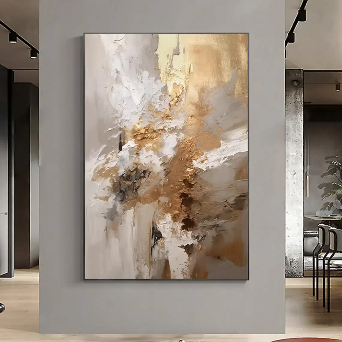 Abstract Texture Oil Painting  - Resin Art On Canvas ulasan dan harga