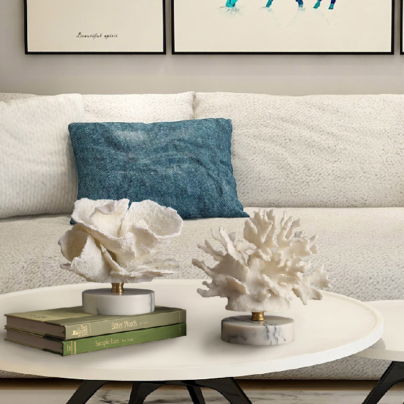 Nordic Style Simulated Coral R - Resin Art Coffee Table ulasan dan harga