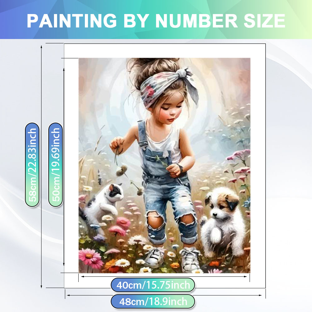 HUACAN Paintings By Numbers Gi - Resin Art On Canvas ulasan dan harga