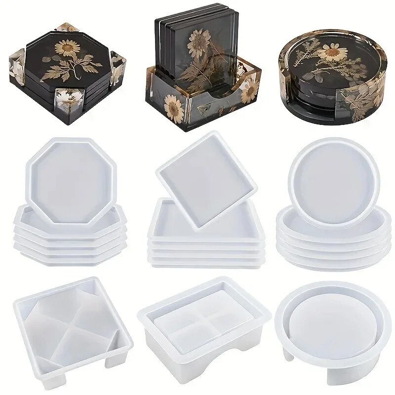 Coaster Resin Molds Set Includ - Resin Art Kit For Beginners ulasan dan harga