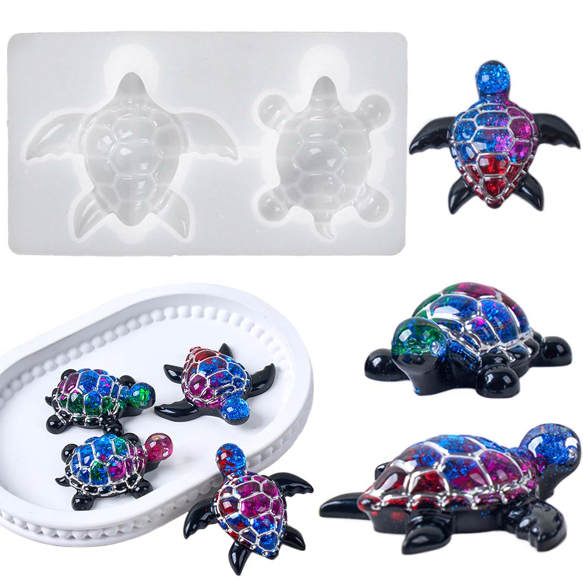 3D Sea Turtle Keychain Silicon - Resin Art Glue ulasan dan harga