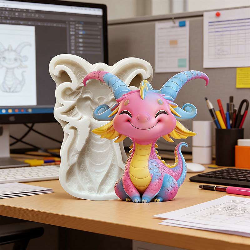 Cute little dragon silicone mo - Resin Art Clay ulasan dan harga