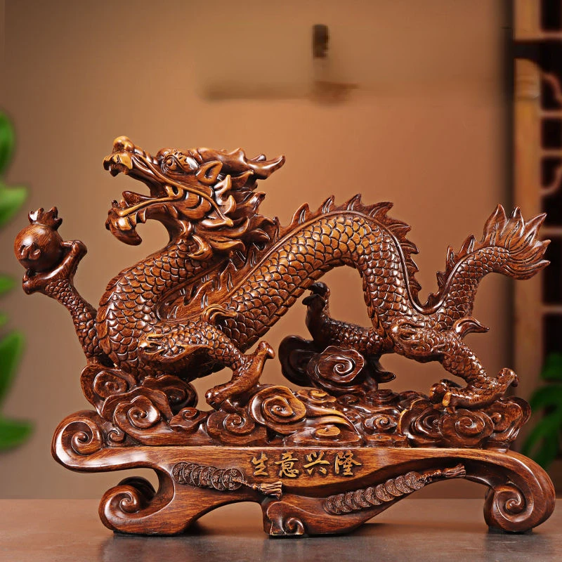 Lucky Dragon Ornaments To Attr - Resin Art Furniture ulasan dan harga