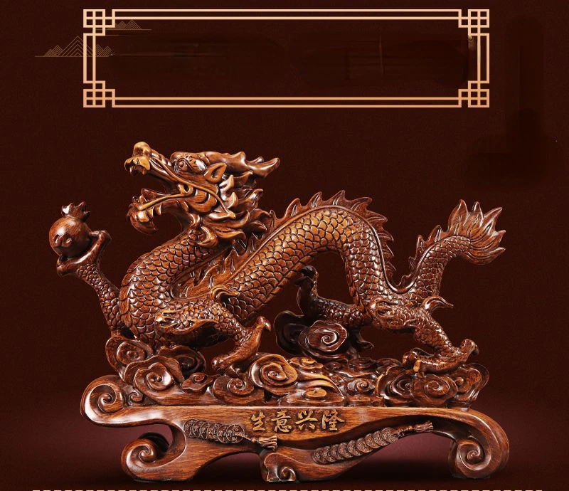 Lucky Dragon Ornaments To Attr - Resin Art Furniture ulasan dan harga