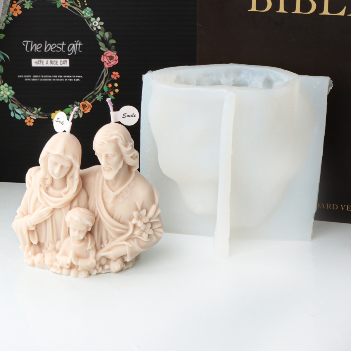 3D Holy Family Statue Silicone - Resin Art Furniture ulasan dan harga
