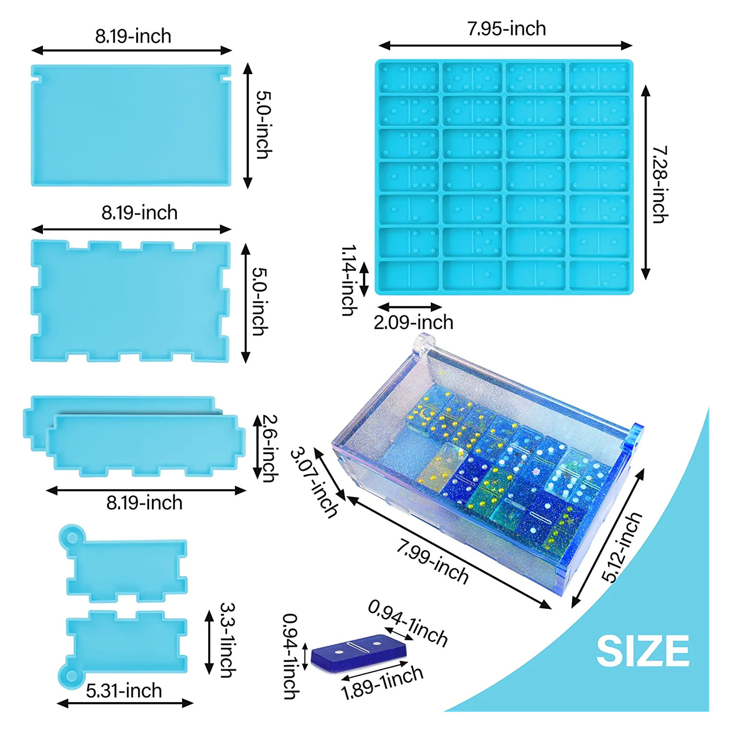 Domino Molds Silicone Epoxy Re - Resin Art Table ulasan dan harga