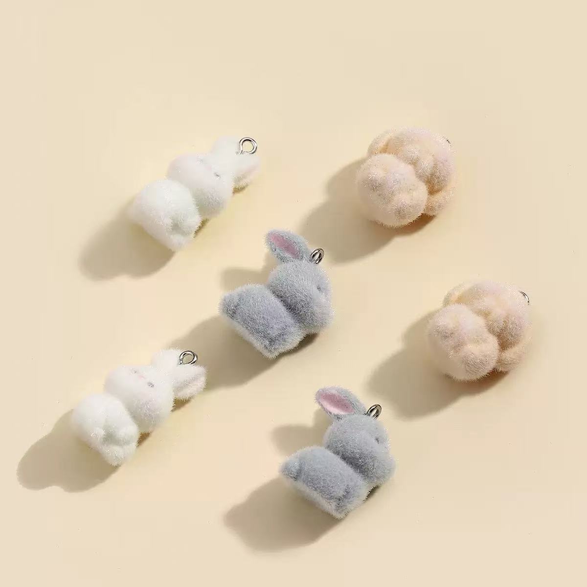10pcs Flocking Little Rabbit R - Resin Art Box ulasan dan harga