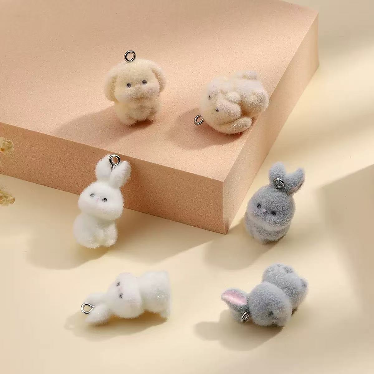 10pcs Flocking Little Rabbit R - Resin Art Box ulasan dan harga
