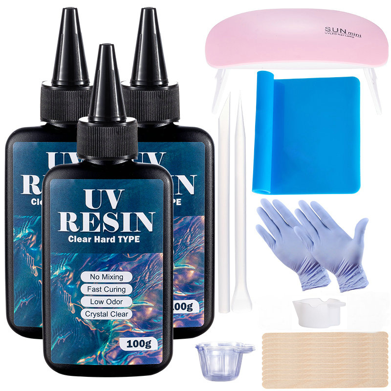100g/250g Clear UV Resin Hard  - Resin Art Kit For Beginners ulasan dan harga