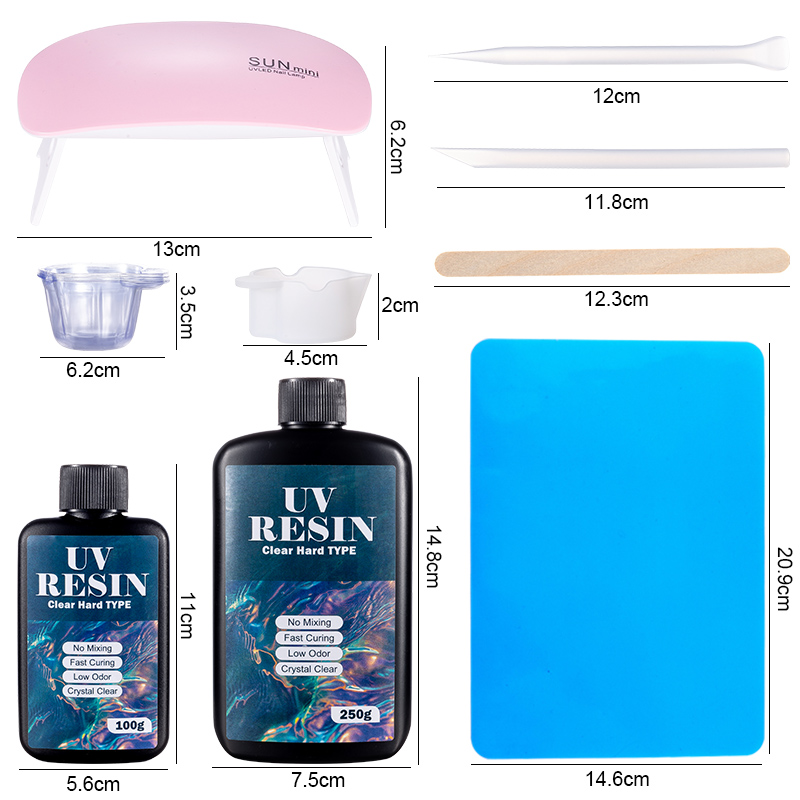 100g/250g Clear UV Resin Hard  - Resin Art Kit For Beginners ulasan dan harga
