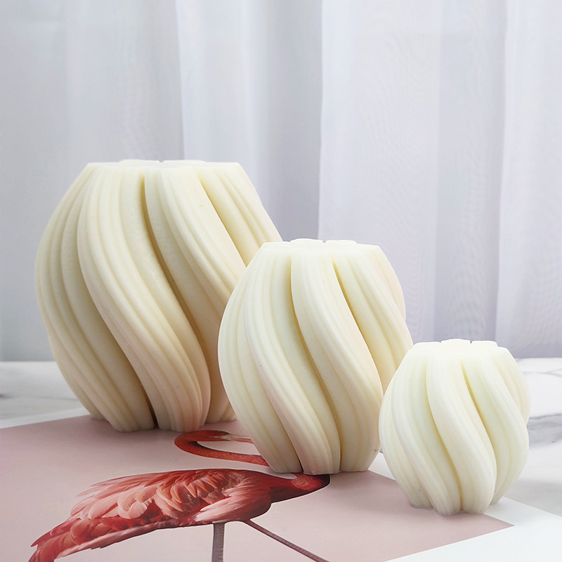 Geometric Striped Column Candl - Resin Art Furniture ulasan dan harga