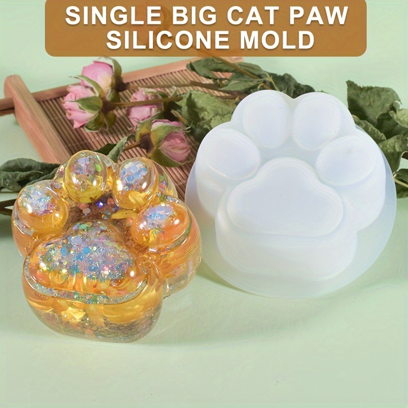 1 Large Cat Paw Silicone Mold， - Resin Mixing Cup ulasan dan harga