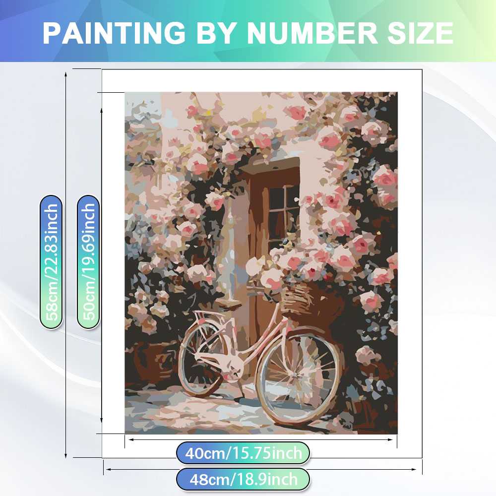 HUACAN Oil Painting By Number  - Resin Art On Canvas ulasan dan harga